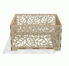 Laser Cut Wooden Flower Box Home Decor Free Vector File