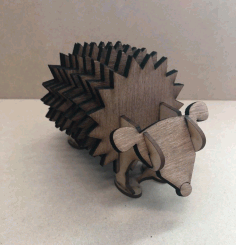 Laser Cut Wooden Hedgehog Coasters Free DXF File