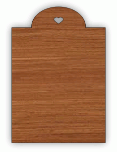Laser Cut Wooden Label Personalized Luggage Tag Gift Tag Free Vector File