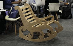 Laser Cut Wooden Rocking Chair Free DXF File