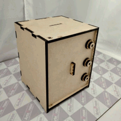 Laser Cut Wooden Safe Box 6mm Mdf Free Vector File, Free Vectors File