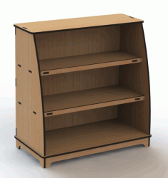 Laser Cut Wooden Storage Shelf Rack Free Vector File