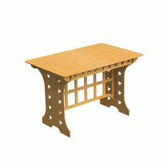Laser Cut Wooden Table View Free DXF File