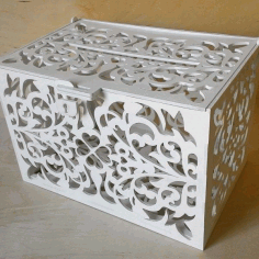 Laser Cut Wooden Tissue Box Pattern Design Plywood 4mm Free Vector File