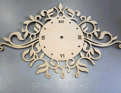 Laser Cut Wooden Wallart Clock Free Vector File