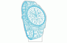 Laser Cut Wristwatch 3d Illusion Led Night Light Acrylic Free Vector File