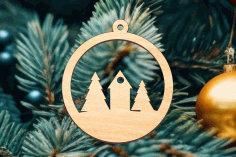 Laser Cut Xmas Tree Ornament Bauble Christmas Decorations Free Vector File