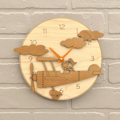 Laser Cutting Wooden Clock Cnc Free Vector File, Free Vectors File