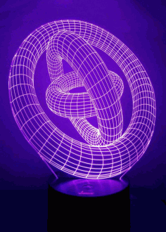 Laser Engraved 3d Ring Night Light Led Illusion Lamp Free Vector File