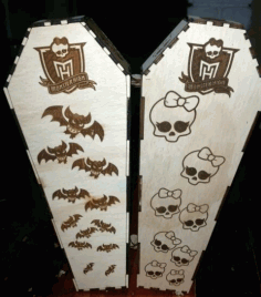 Laser Engraved Coffin For Laser Cut Free Vector File