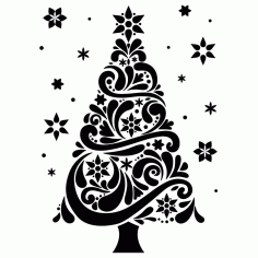 Laser Engraving Decor Christmas Tree Laser Cut Free Vector File