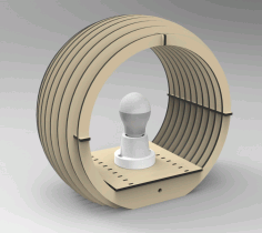 Layout Of A Table Lamp Sphere Free DXF File
