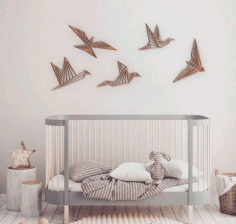 Layout Of Bird Wall Decor Wall Art For Laser Cutting Free Vector File