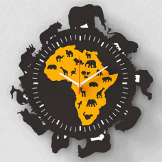 Layout Of Clock Africa Free Vector File, Free Vectors File