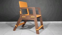 Layout Of Wooden Chair For Laser Cut Free DXF File