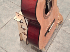 Layoutfor Laser Cut Acoustic Guitar Stand Free DXF File