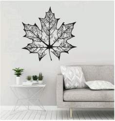 Leaf Wall Decor For Laser Cutting Free Vector File, Free Vectors File