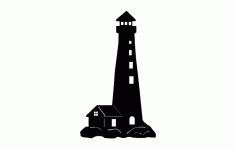Lighthouse Silhouette 44 Free DXF File