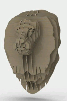 Lion Head Free DXF File