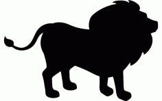 Lion Silhouette Vector Free DXF File