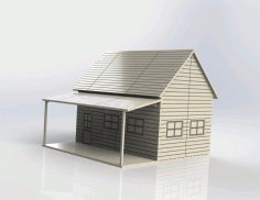 Little Western House In Wood Free DXF File