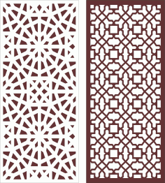 Living Room Baffle Pattern Screen Design For Laser Cutting Free DXF File