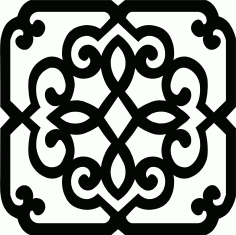 Living Room Floral Lattice Stencil Floral Seamless Pattern For Laser Cut Free Vector File