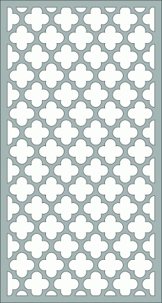 Living Room Floral Lattice Stencil Seamless Panel For Laser Cut Free Vector File