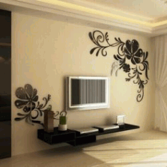 Living Room Floral Pattern For Laser Cut Cnc Free Vector File