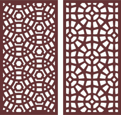Living Room Partition Circular Baffle Pattern For Laser Cut Free Vector File