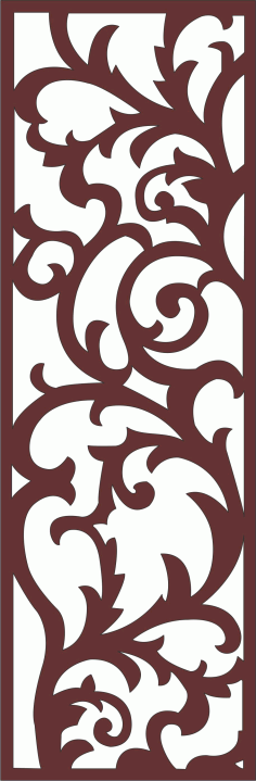 Living Room Screen Floral Seamless For Laser Cutting Free DXF File