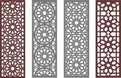 Living Room Screen Seamless Panels Collection For Laser Cut Free Vector File