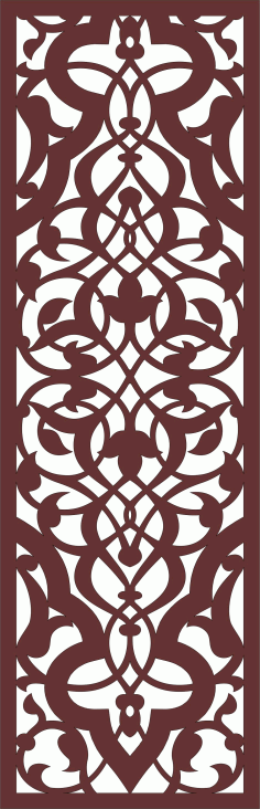 Living Room Seamless Screen Pattern Cnc Laser Cutting Free DXF File