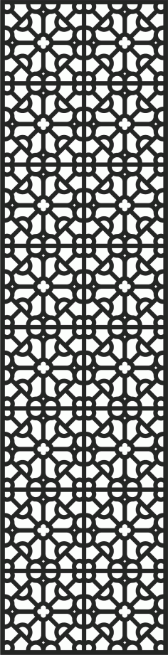 Living Room Seamless Separator Screen Pattern For Laser Cut Free Vector File