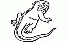 Lizard Animal Free DXF File