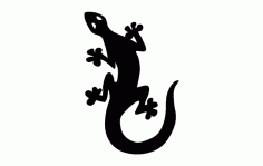 Lizard Silhouette Free DXF File