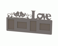 Love Frame For Laser Cutting Free Vector File