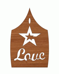 Love Laser Cut Out Unfinished Wood Locket Free Vector File