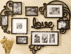 Love Picture Frame Set Wall Art Decoration For Laser Cutting Free Vector File