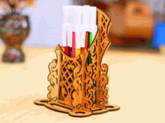 Luxury Pen Holder Laser Cut Free Vector File