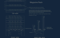 Magazine Rack Free DXF File