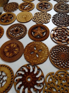 Mandala Coasters Collection Ornament Free Vector File