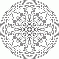 Mandala Des Round Ornament Free Vector File