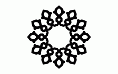 Mandala Design Round Ornament Free DXF File