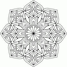Mandala Floral Star Ornament Free Vector File