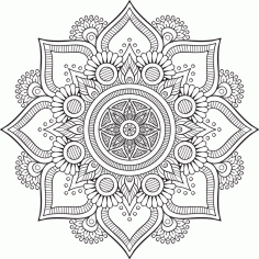 Mandala Floral Tattoo Design Ornament Free Vector File, Free Vectors File