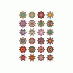 Mandala Pattern Doodle Round Ornaments Free Vector File