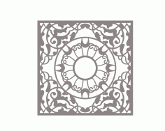 Mandala Square Ornament Free DXF File