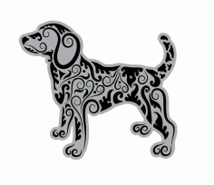 Mandala Style Dog For Laser Cut Free Vector File, Free Vectors File