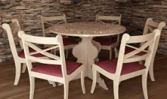 Masem Yemek Masasi Chair Table Free DXF File